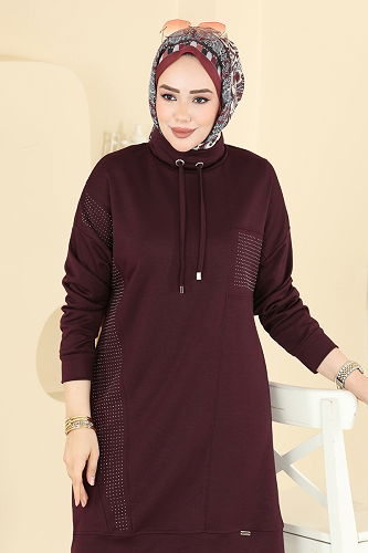 moda selvim Combined 2786AYD574 Burgundy - Thumbnail