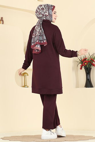 moda selvim Combined 2786AYD574 Burgundy - Thumbnail