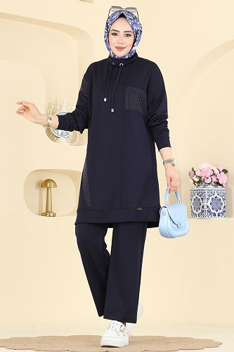 moda selvim Combined 2786AYD574 Navy Blue - Thumbnail