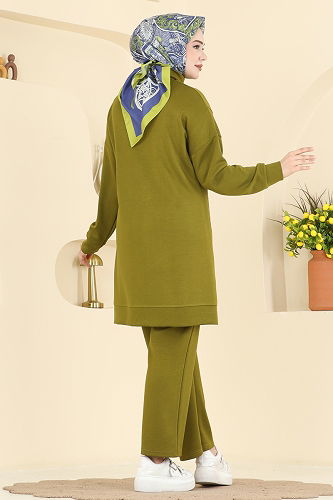 moda selvim طقم أخضر 2786AYD574 - Thumbnail