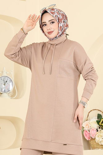 moda selvim طقم بيج 2786AYD574 - Thumbnail