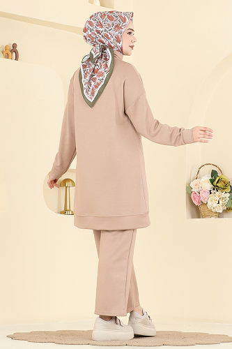 moda selvim طقم بيج 2786AYD574 - Thumbnail