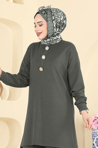 moda selvim طقم اخضر عفني 2787AYD574 - Thumbnail