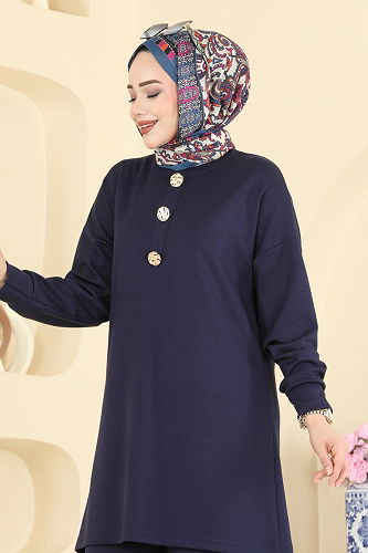 moda selvim طقم كحلي 2787AYD574 - Thumbnail