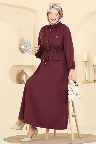 moda selvim Combined 2787SL432 Burgundy - Thumbnail