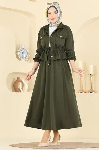 moda selvim طقم اخضر عفني 2787SL432 - Thumbnail