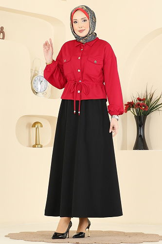 moda selvim Combined 2787SL432 Red & Black - Thumbnail