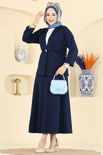 moda selvim طقم كحلي 2788AYD574 - Thumbnail