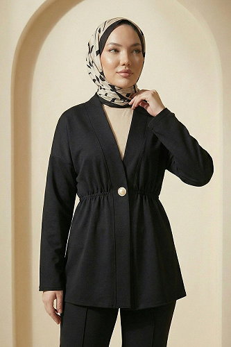 moda selvim طقم أسود 2790AYD969-M - Thumbnail