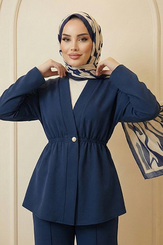 moda selvim طقم كحلي 2790AYD969-M - Thumbnail
