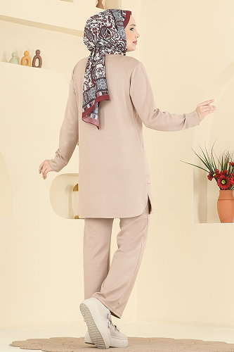 moda selvim طقم بيج 2792AYD574 - Thumbnail