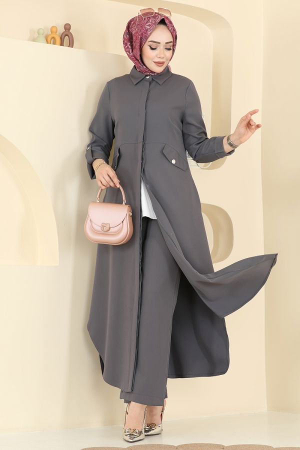 Modaselvim الاطقم طقم رمادي غامق 2792SL432