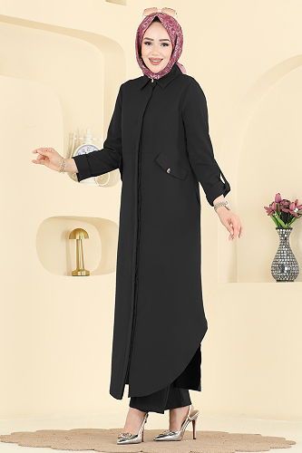 moda selvim طقم أسود 2792SL432 - Thumbnail