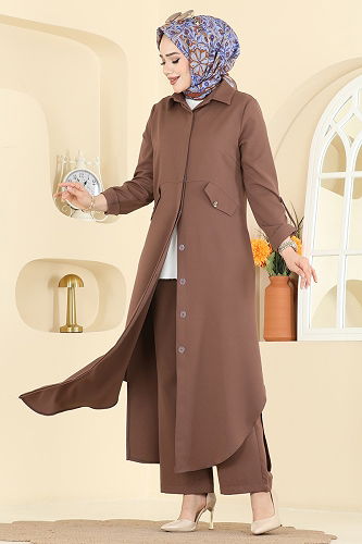 moda selvim طقم بني 2792SL432 - Thumbnail