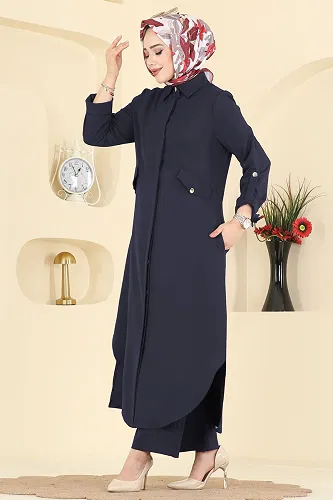 moda selvim طقم كحلي 2792SL432 - Thumbnail