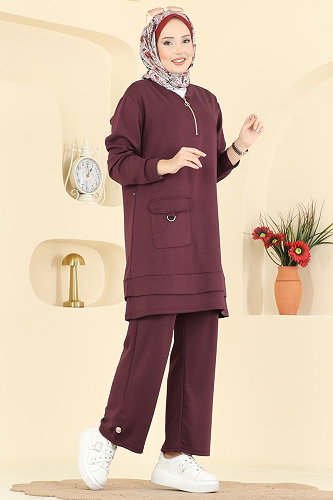 moda selvim Combined 2794AYD574 Light Burgundy - Thumbnail