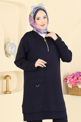 moda selvim طقم كحلي 2794AYD574 - Thumbnail