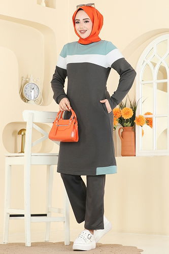 moda selvim Combined 2794SL432 Anthracite & Mint - Thumbnail