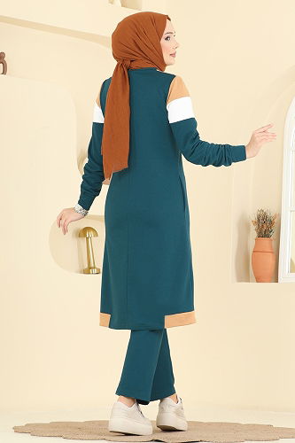 moda selvim طقم بترولي ولاتيه 2794SL432 - Thumbnail