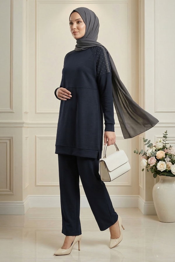 Modaselvim Hijab Combinations Combined 2795AYD969-M Anthracite
