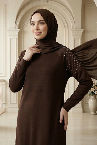 moda selvim Combined 2795AYD969-M Brown - Thumbnail