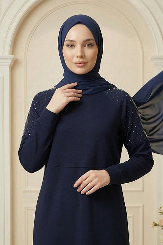 moda selvim Combined 2795AYD969-M Navy Blue - Thumbnail