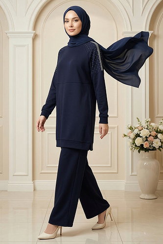 moda selvim Combined 2795AYD969-M Navy Blue - Thumbnail