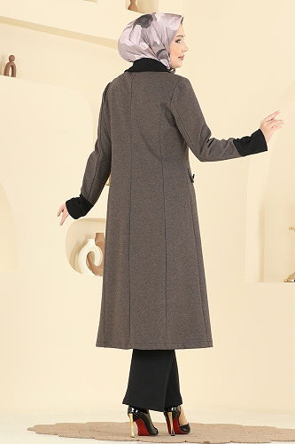 moda selvim طقم بني وأسود 2795SL432 - Thumbnail