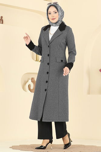 moda selvim طقم رمادي وأسود 2795SL432 - Thumbnail