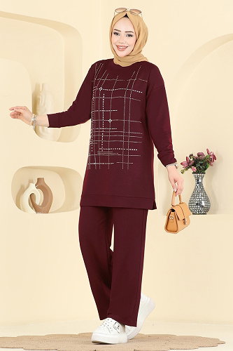 moda selvim Combined 2797AYD574 Burgundy - Thumbnail