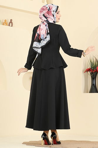 moda selvim طقم أسود 2799SL432 - Thumbnail