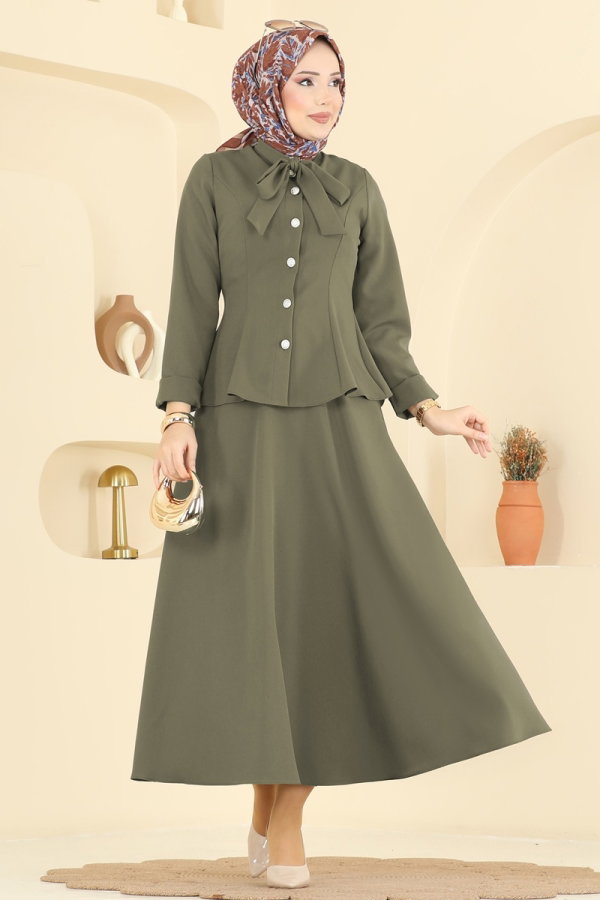 Modaselvim Hijab Combinations Combined 2799SL432 Khaki