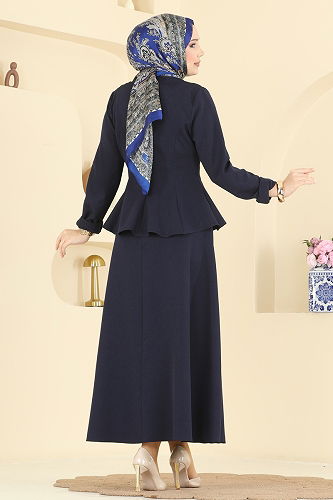 moda selvim طقم كحلي 2799SL432 - Thumbnail