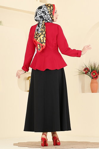 moda selvim Combined 2799SL432 Red & Black - Thumbnail