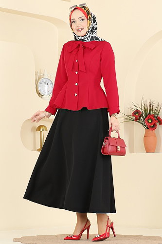 moda selvim Combined 2799SL432 Red & Black - Thumbnail