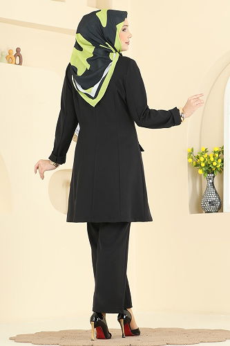 moda selvim طقم أسود 2800SL432 - Thumbnail