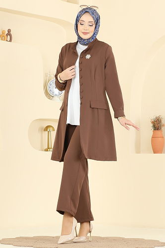 moda selvim طقم بني 2800SL432 - Thumbnail