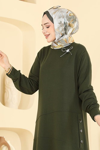 moda selvim طقم اخضر عفني 2801AYD574 - Thumbnail
