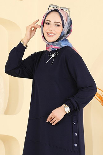 moda selvim طقم كحلي 2801AYD574 - Thumbnail
