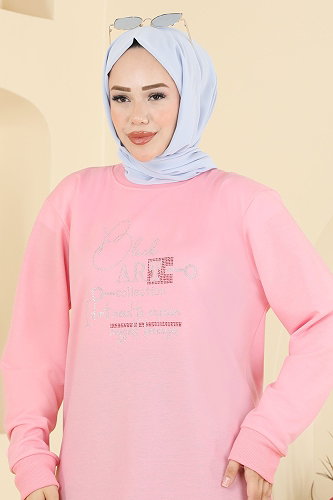 moda selvim Combined 2801TPK1167 Pink & Black - Thumbnail