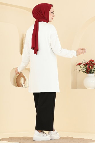 moda selvim طقم سكري واسود 2802AYD574 - Thumbnail