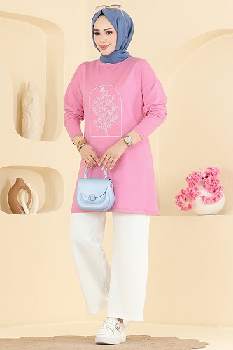 moda selvim Combined 2802AYD574 Sugar Pink & Ecru - Thumbnail