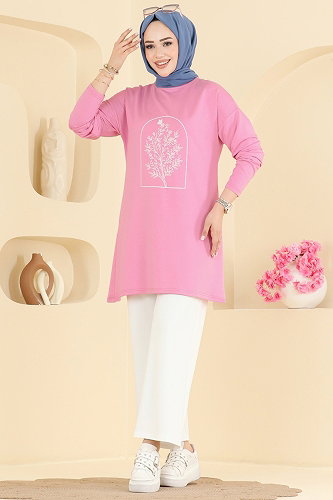 moda selvim Combined 2802AYD574 Sugar Pink & Ecru - Thumbnail