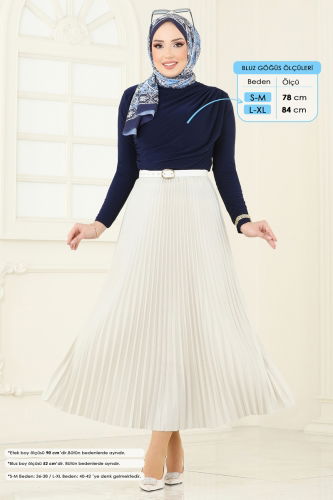 moda selvim Combined 2802MP806 Navy Blue&Stone - Thumbnail