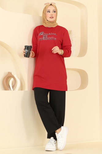 T.P.K. - طقم أحمر و أسود 2802TPK1167