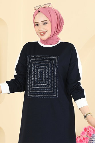 moda selvim طقم كحلي 2803AYD574 - Thumbnail