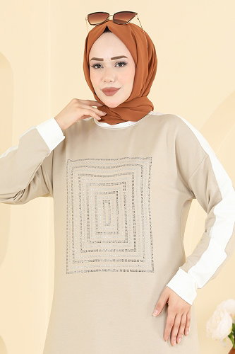 moda selvim طقم بيج 2803AYD574 - Thumbnail