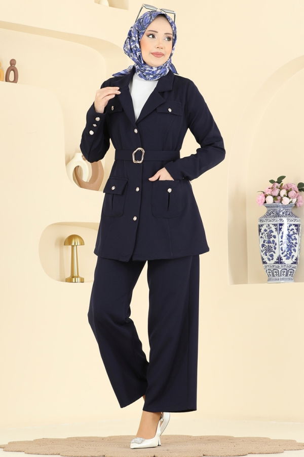 Modaselvim سلة خصم 30٪ طقم كحلي 2804SL432