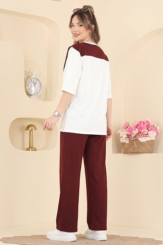 moda selvim Combined 2806AYD574 Burgundy - Thumbnail