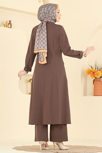 moda selvim طقم بني 2806SL432 - Thumbnail